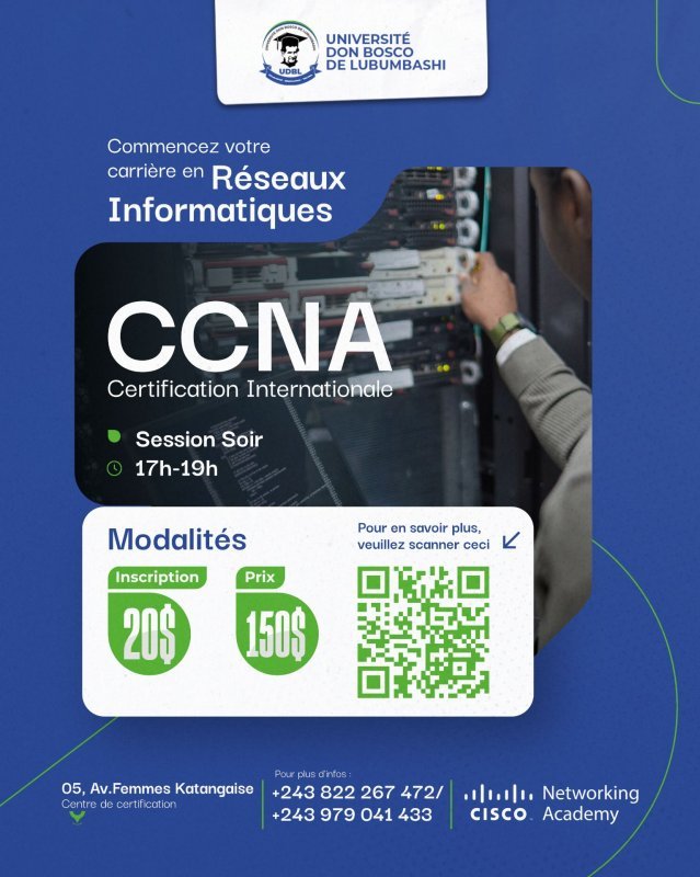 NOUVELLE SESSION DE FORMATION CCNA 1 
